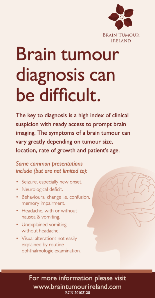 Brain Tumour GP Doctor Advice Sheet on how to spot brain tumour symptoms